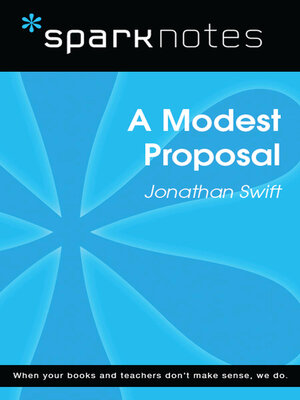 cover image of A Modest Proposal (SparkNotes Literature Guide)